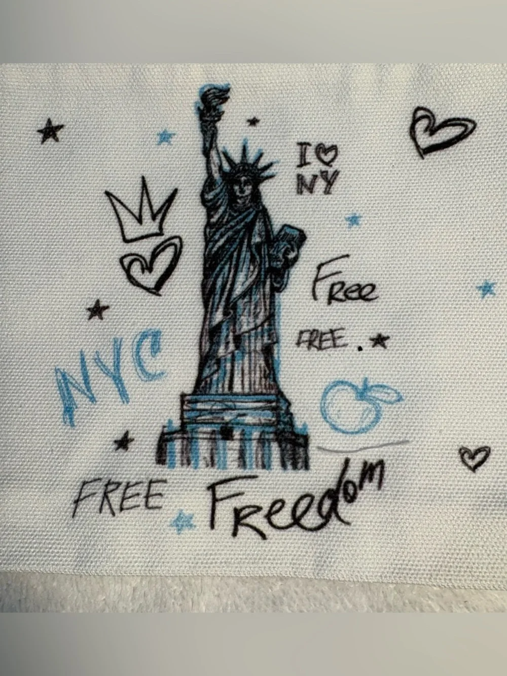 NEW New York City themed makeup cosmetics bag Statue of Liberty Line Art NYC